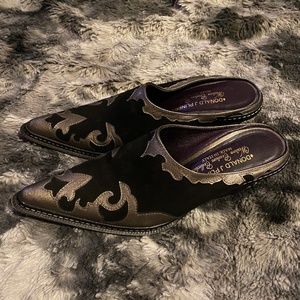 Donald Pliner Cowboy Boot Western Couture Mule 7.5